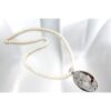 Collana con perle e cammeo sardonica in argento 925%-0