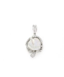 Ciondolo in argento 925% con cammeo sardonica perla-0