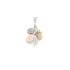Ciondolo in argento 925% con corallo rosa zirconi e cammeo sardonica argento bianco-0