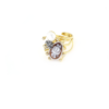 Anello regolabile in argento 925 cammeo sardonica zirconi e perla-0