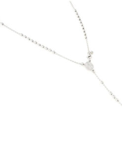 Collana rosario in argento 925 con madonnina e croce pendente-0