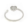 Anello cuore in argento 925 bianco-0